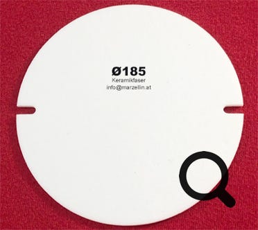 Ofenrohr Dichtung  Ø 185; passend für Rauchrohr Durchmesser 180 - 300 mm, Hackschnitzelheizungen